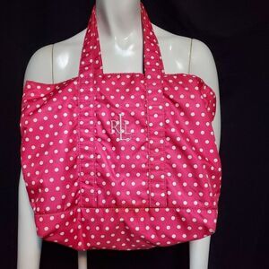 Lauren Ralph Lauren Pink & White Polka Dot Bag